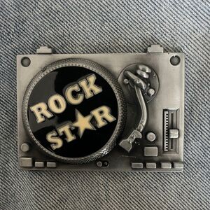 Rock Star Black and Silver Belt Buckle
